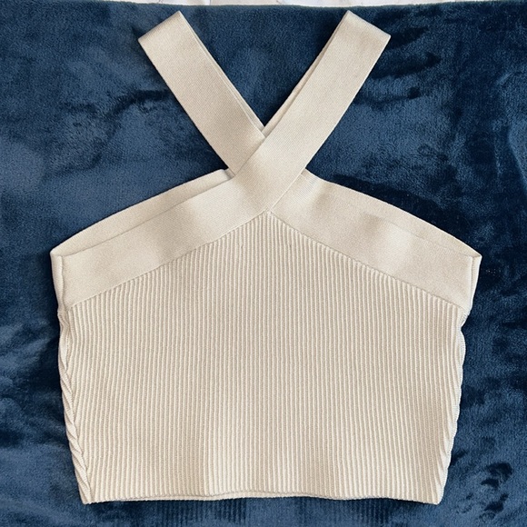 Aritzia Babaton Sculpt Knit Criss Cross Top - Picture 1 of 6